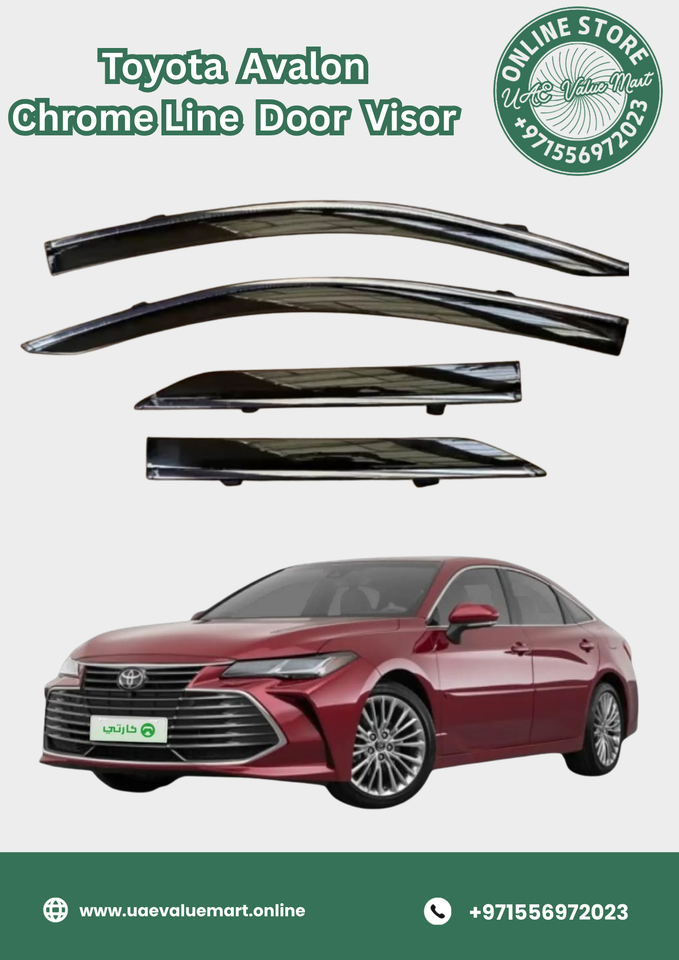 Toyota Avalon Chrome Line Door Visor Premium Quality (2019+)