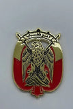 UAE Falcon Emblem Car Badge Sticker 9cm by 7cm, Silver Falcon Design with Flag, Front and Grill Falcon Car Badge. Abu dhabi Gold and Black