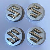 Suzuki Wheel Center Caps Silver (4pc) Premium Quality