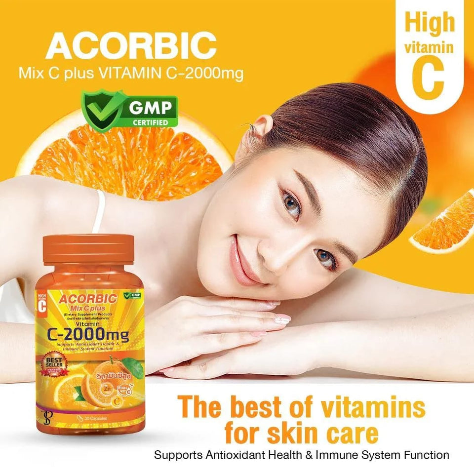 Acorbic C-2000mg Vitamin C Supplement – 30 Capsules