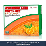 Ascorbic Acid Poten-Cee Sugar-Free 500mg Film-Coated (Vitamin C) Tablets – 100 Tablets