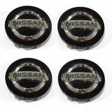 Nissan Wheel Center Caps Black (4pc) Premium Quality