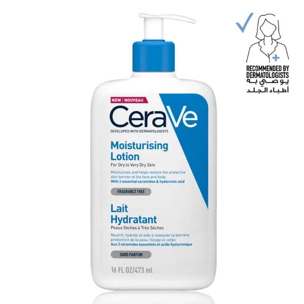 CeraVe Moisturising Lotion With Ceramides & Hyaluronic Acid For Dry Skin, Fragrance Free 473ml