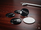 TRD Car Wheel Center Hub Cap Sticker Brand New 56mm Black Silver 4pc