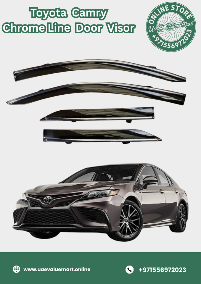 Toyota Camry Chrome Line Door Visor Premium Quality