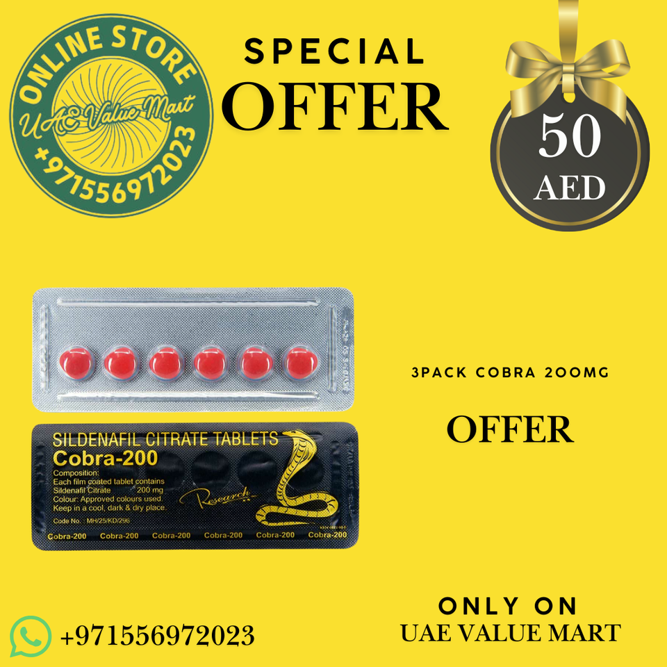 Special Offer 3pack Cobra 200mg  . Free Delivery all over UAE