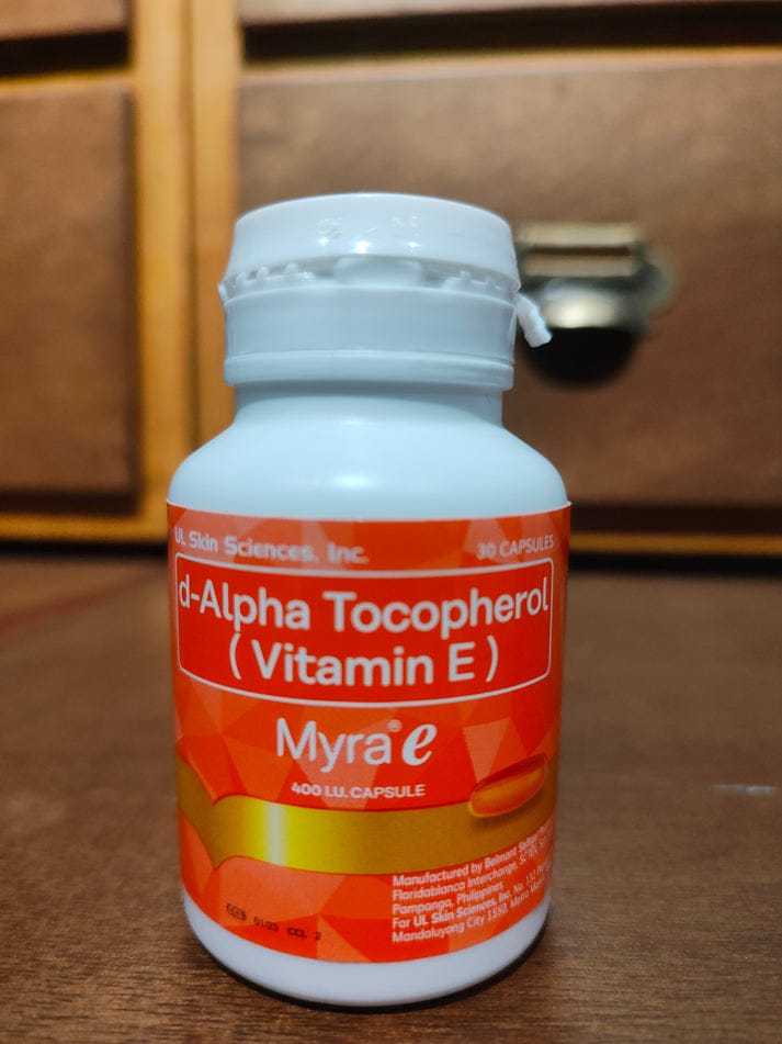 Myra E 400 IU Vitamin E d-Alpha Tocopherol 30caps