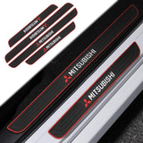 Mitsubishi  Silicone Car Door Sill Scuff Plate Set of 4 Car Door Sill Protector Pads Silicone Door Sill Scuff Plate Sticker for Car Door Sill Protector