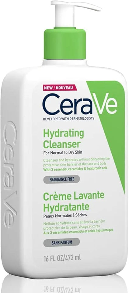 Cerave Hydrating Cleanser for Normal to Dry Skin with Hyaluronic Acid 473ml