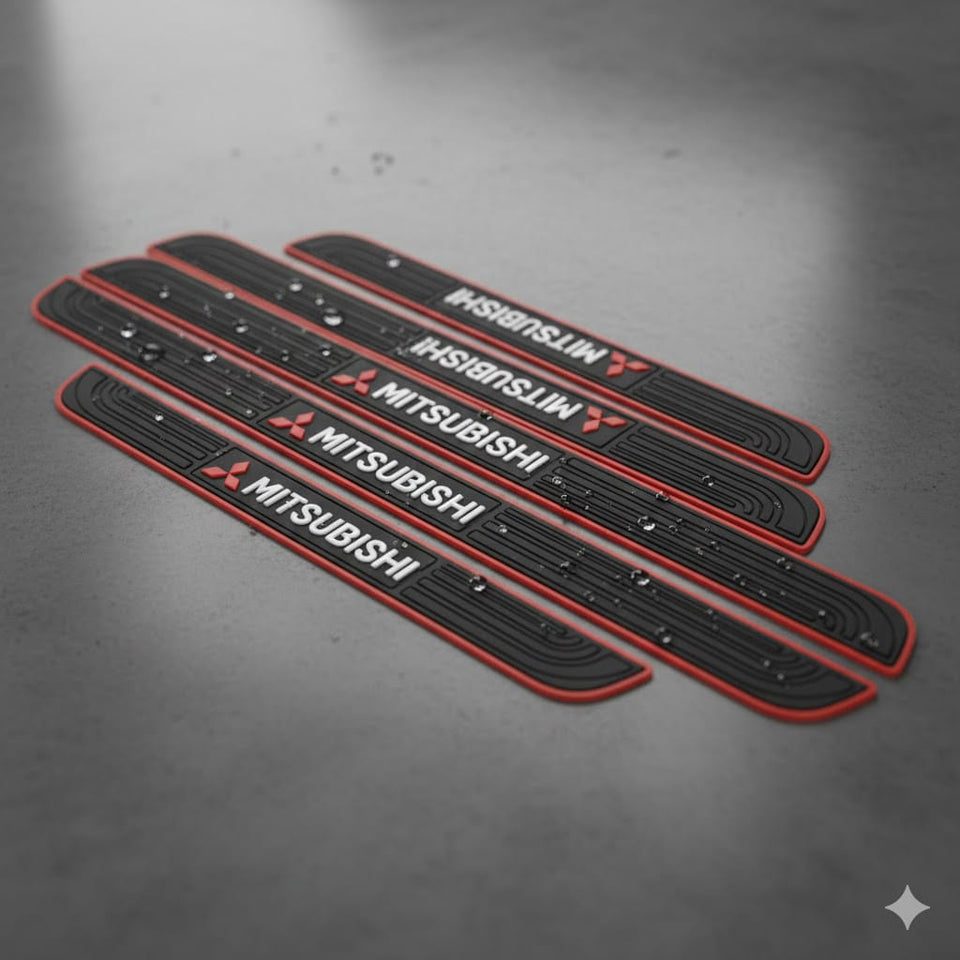 Mitsubishi  Silicone Car Door Sill Scuff Plate Set of 4 Car Door Sill Protector Pads Silicone Door Sill Scuff Plate Sticker for Car Door Sill Protector