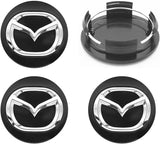 Mazda Wheel Center Caps Black (4pc) Premium Quality