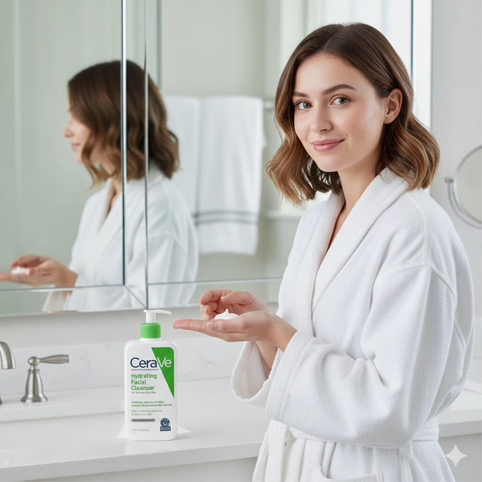 CeraVe Hydrating Facial Cleanser 355ml - For Normal to Dry Skin
