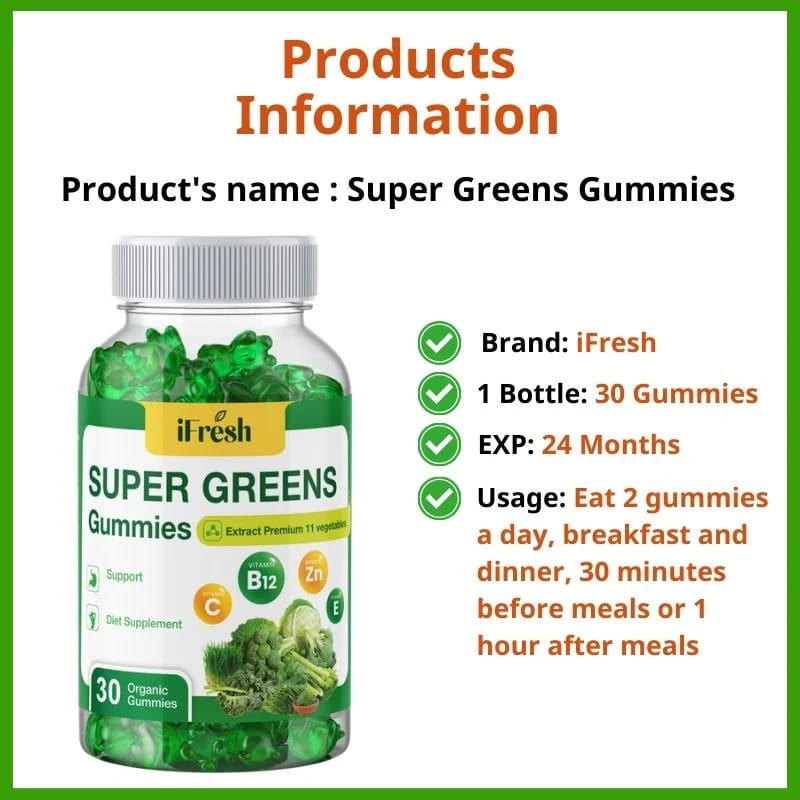 Ifresh Vegetables Super Greens Gummies – 30 Gummies
