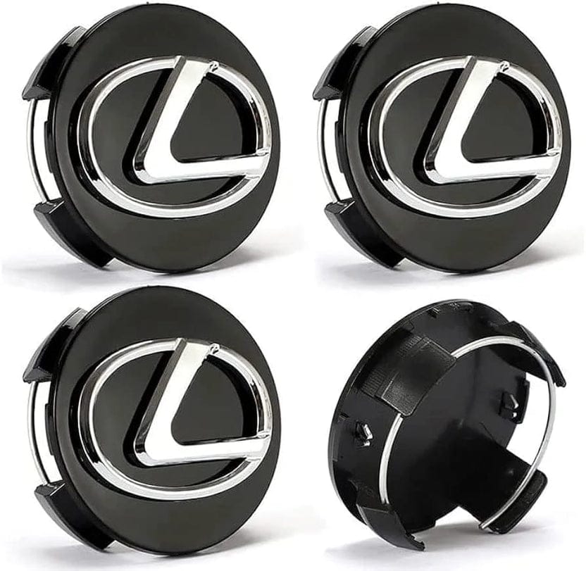 Lexus Wheel Center Caps Black (4pc) Premium Quality