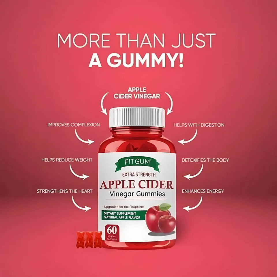 Fitgum Extra Strength Apple Cider Vinegar Gummies – 60 Organic Gummies