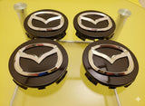 Mazda Wheel Center Caps Black (4pc) Premium Quality