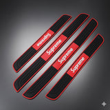 Supreme  Silicone Car Door Sill Scuff Plate Set of 4 Car Door Sill Protector Pads Silicone Door Sill Scuff Plate Sticker for Car Door Sill Protector