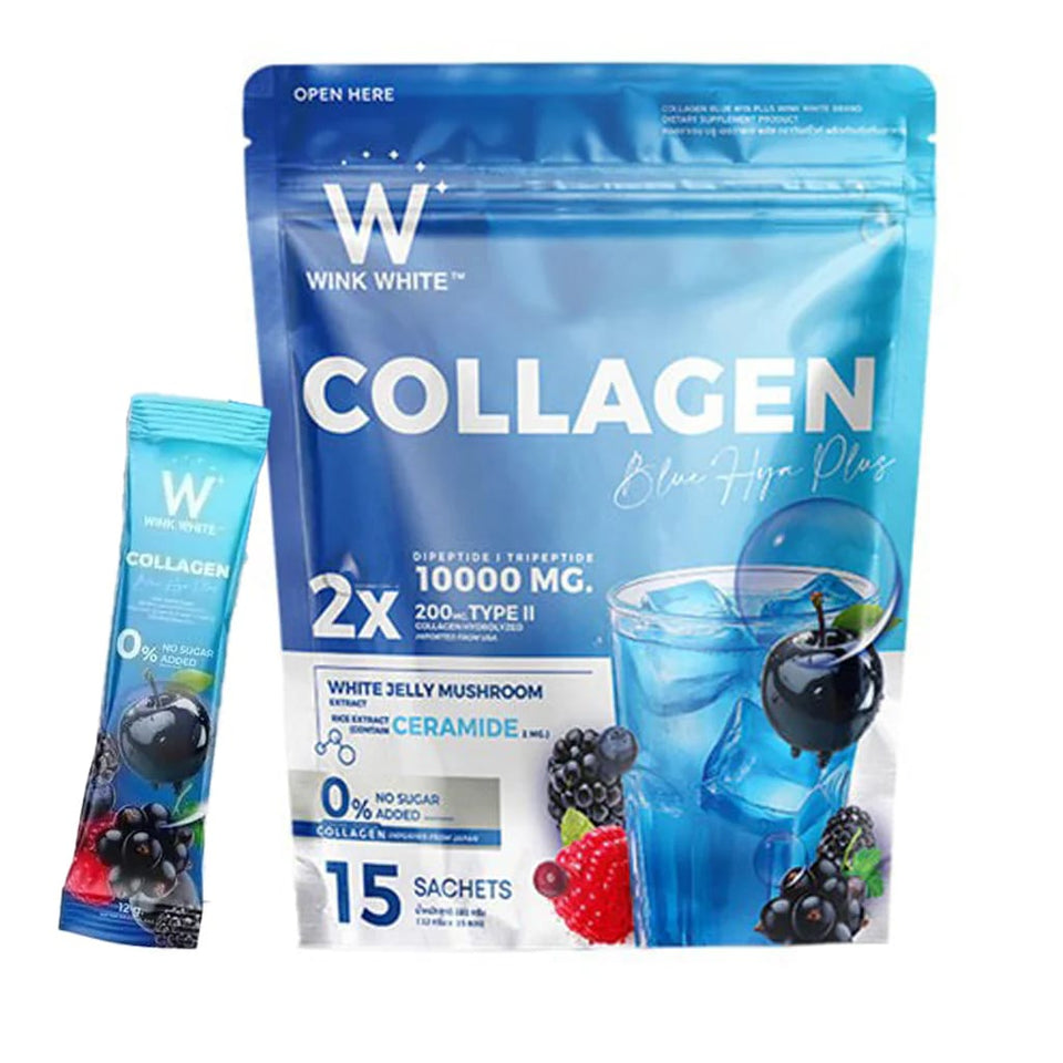 Wink White Collagen Blue HYA Plus – 15 Sachets x 12g