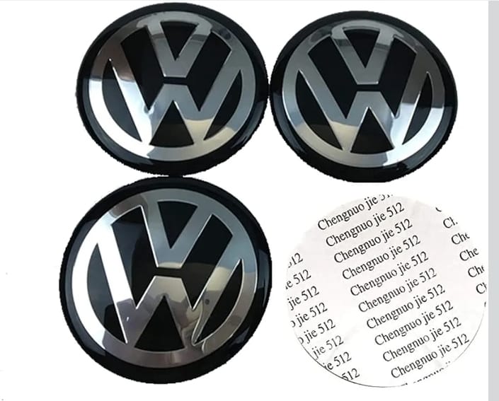 Volkswagen Car Wheel Centre Hub Cap Badge Emblem Decal Wheel Sticker For Volkswagen GOLF Polo Tiguan VW TOURAN CADDY PASSAT