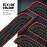 Sports Silicone Car Door Sill Scuff Plate Set of 4 Car Door Sill Protector Pads Silicone Door Sill Scuff Plate Sticker for Car Door Sill Protector