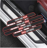 4×4 Off Road  Silicone Car Door Sill Scuff Plate Set of 4 Car Door Sill Protector Pads Silicone Door Sill Scuff Plate Sticker for Car Door Sill Protector