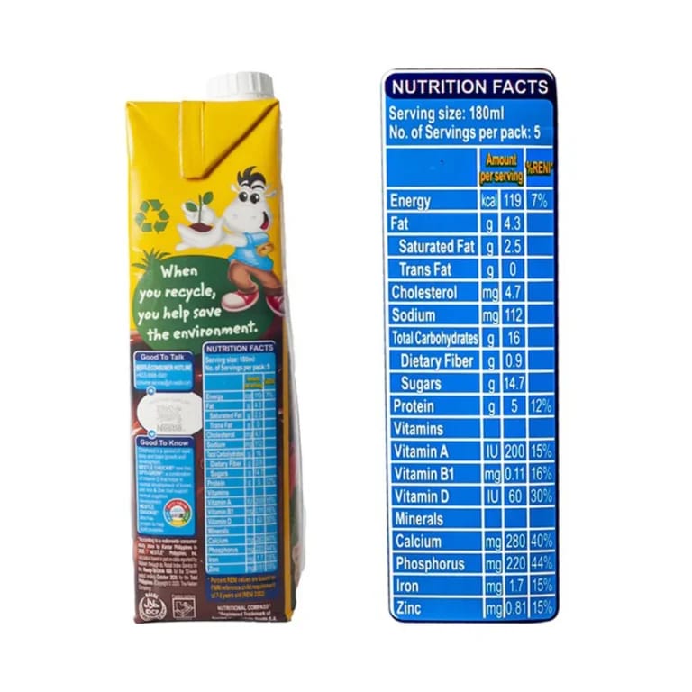 Nestlé Chuckie Chocolate Milk Drink – 1 Liter Tetra Pack