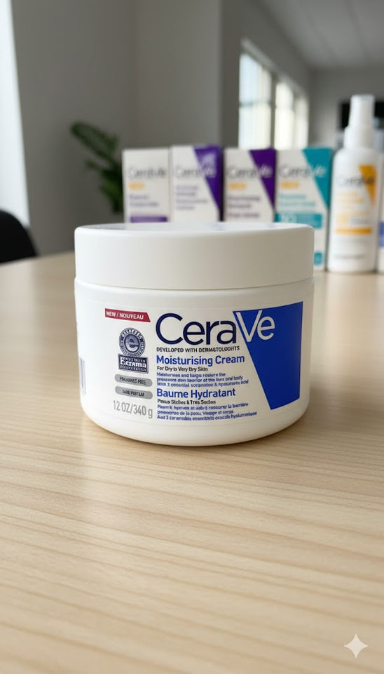 CeraVe Moisturizing Cream 340g Made In France (Dry To Very Dry Skin)