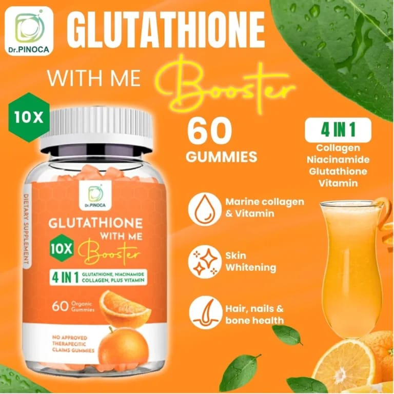 Dr. Pinoca Glutathione With Me 10X Booster – 60 Organic Gummies