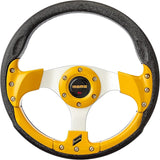 Sport Steering Wheel (Yellow) Suitable for All Cars.