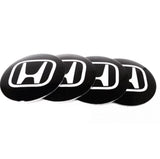 Honda Silicone Stickers Wheel Center Cap Black White