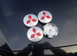 Mitsubishi Wheel Center Caps Silver  (4pc) Premium Quality