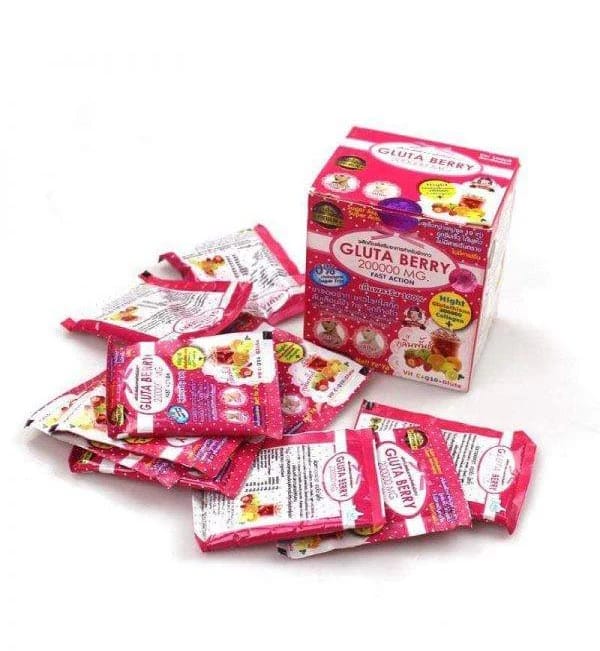 Gluta Berry 200,000mg Skin Whitening Antiaging Acne Wrinkle Reducing Powder Drink