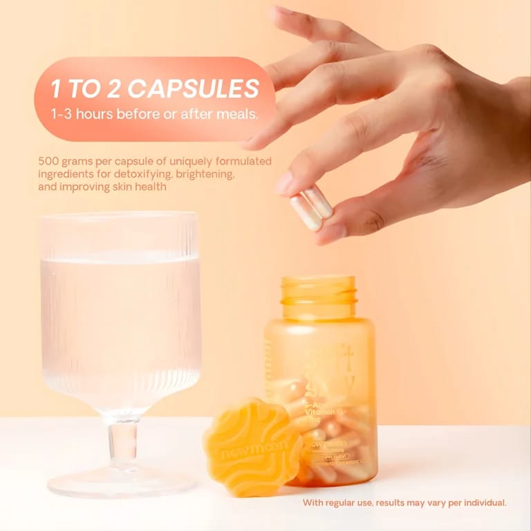 New Moon Soft Glow – S-Acetyl Glutathione, Rosehip, Collagen, Vitamins & Zinc – 30 Capsules (500mg)