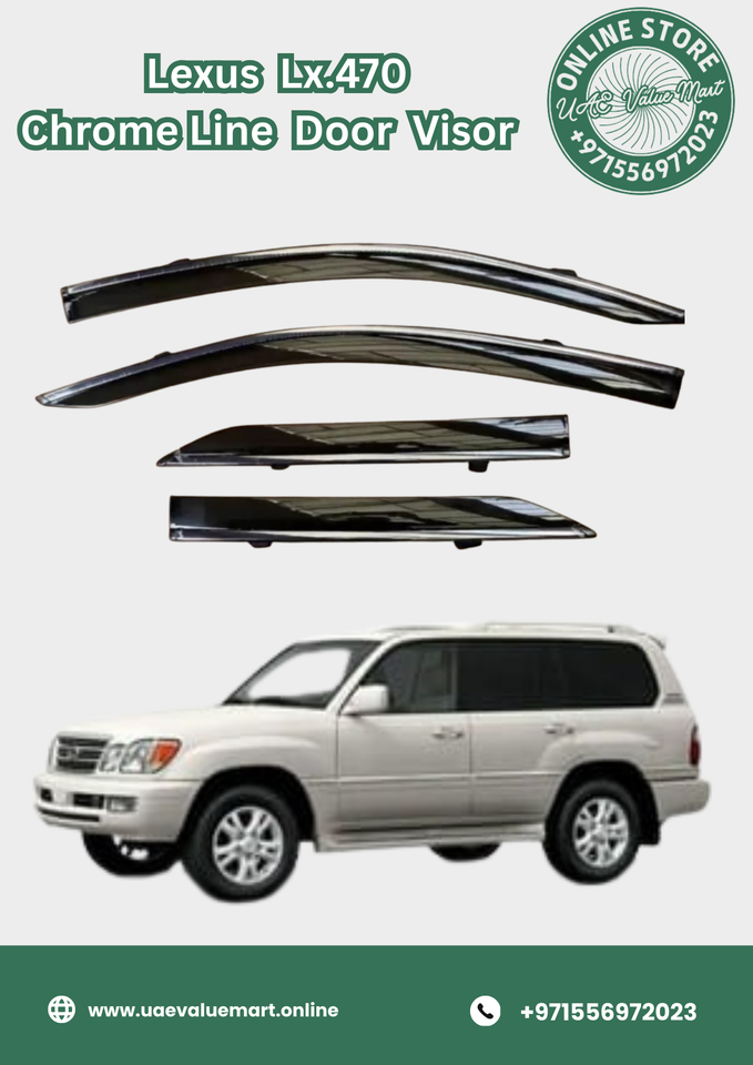 Lexus Lx.470 Chrome Line Door Visor Premium Quality (2003+)