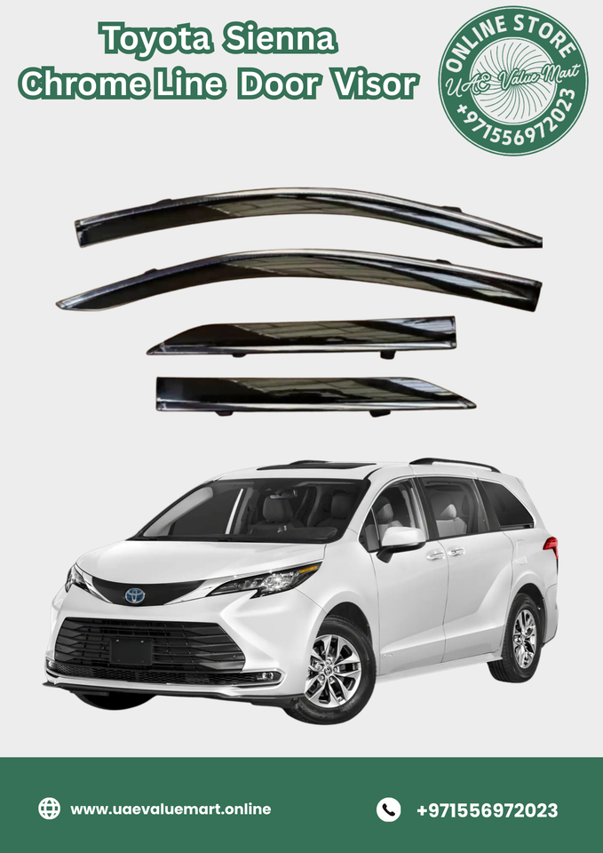 Toyota Sienna Chrome Line Door Visor Premium Quality