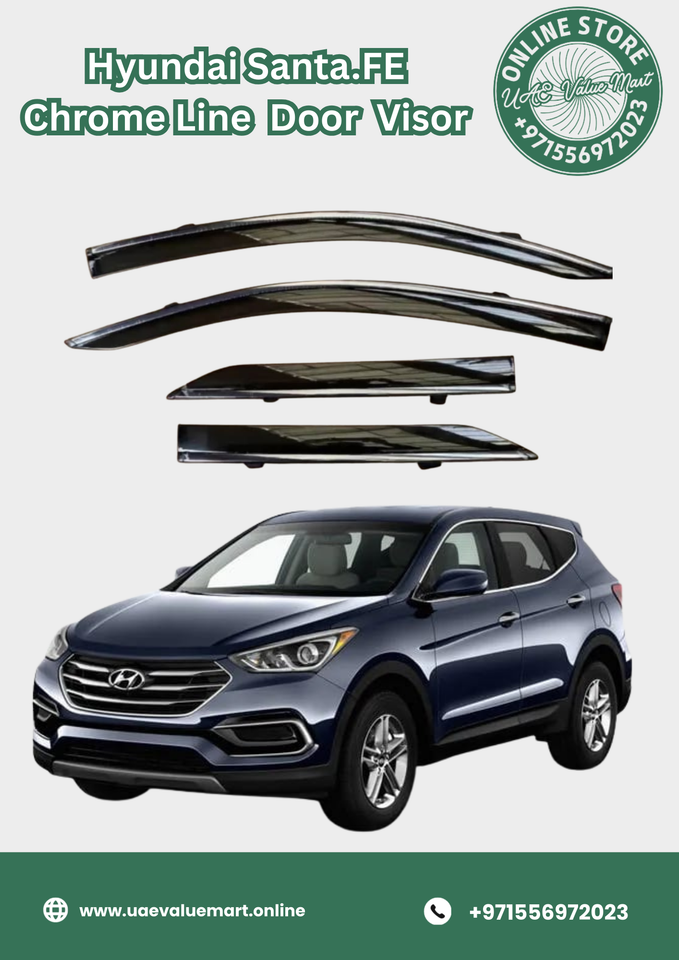Hyundai Santa.FE Chrome Line Door Visor Premium Quality