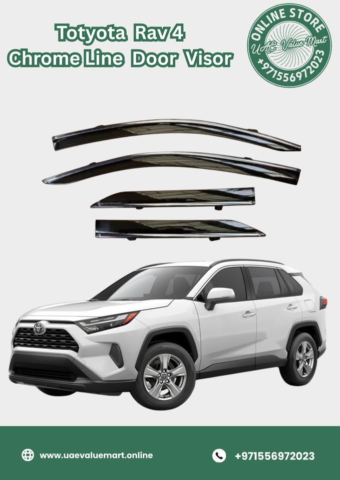 Toyota Rav.4 Chrome Line Door Visor Premium Quality