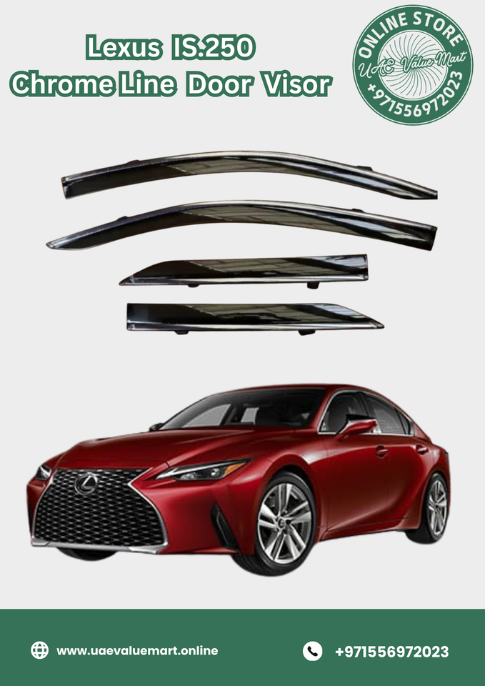 Lexus is250 Chrome Line Door Visor Premium Quality