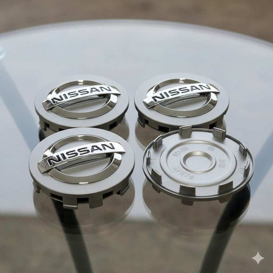Nissan Wheel Center Caps Silver (4pc) Premium Quality