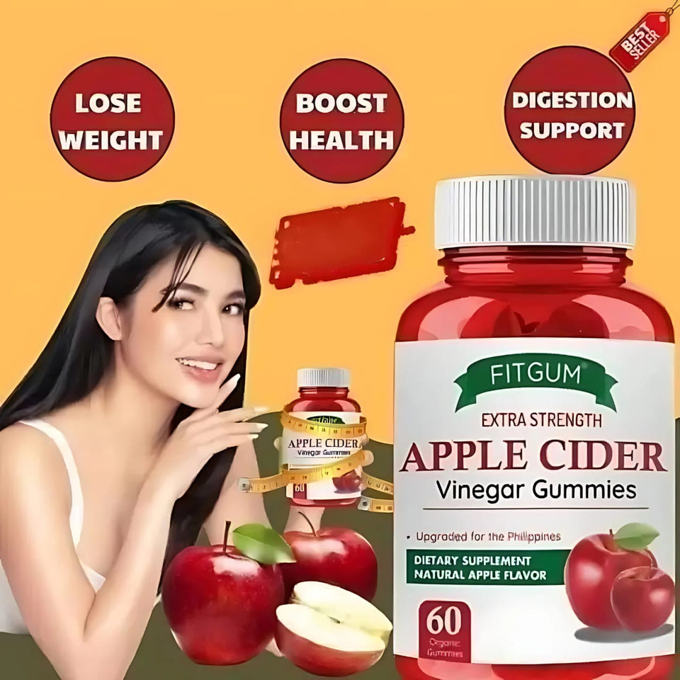 Fitgum Extra Strength Apple Cider Vinegar Gummies – 60 Organic Gummies