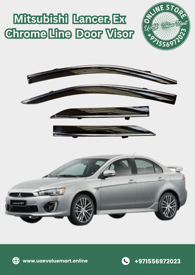 Mitsubishi Lancer Ex Chrome Line Door Visor Premium Quality (2008 +)