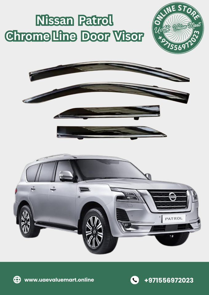 Nissan Patrol Chrome Line Door Visor Premium Quality (2012 +)