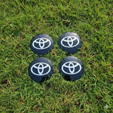 Toyota wheel Center cap stickers black 2.2 inches 04 pcs