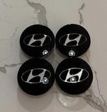 Hyundai Wheel Center Caps Black  (4pc) Premium Quality