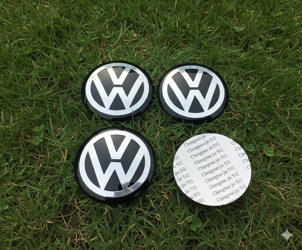 Volkswagen Car Wheel Centre Hub Cap Badge Emblem Decal Wheel Sticker For Volkswagen GOLF Polo Tiguan VW TOURAN CADDY PASSAT