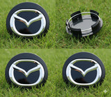Mazda Wheel Center Caps Black (4pc) Premium Quality
