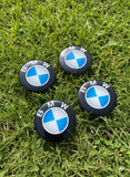 B-M-W Car Hub Cap Decor Sticker Badge 56Mm Wheel Rim Cover Decal (4pc)
