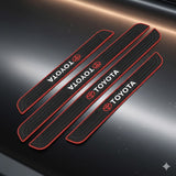 Toyota Silicone Car Door Sill Scuff Plate Set of 4 Car Door Sill Protector Pads Silicone Door Sill Scuff Plate Sticker for Car Door Sill Protector