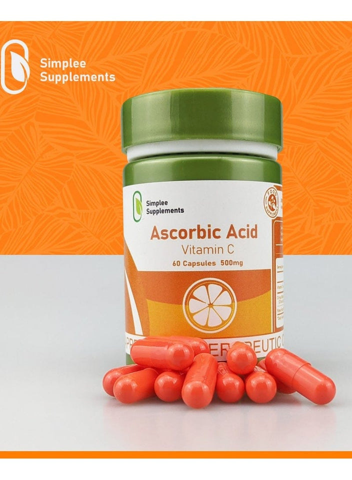 Simplee Supplement Ascorbic Acid Vitamin C 60 Capsule 500mg