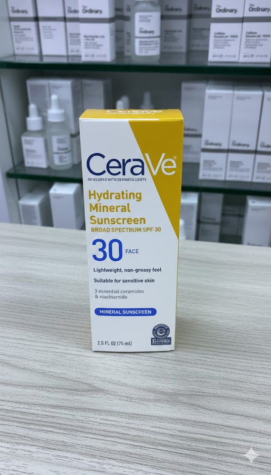 Cerave Hydrating Mineral Sunscreen SPF 30 Face Lightweight Ceramides
